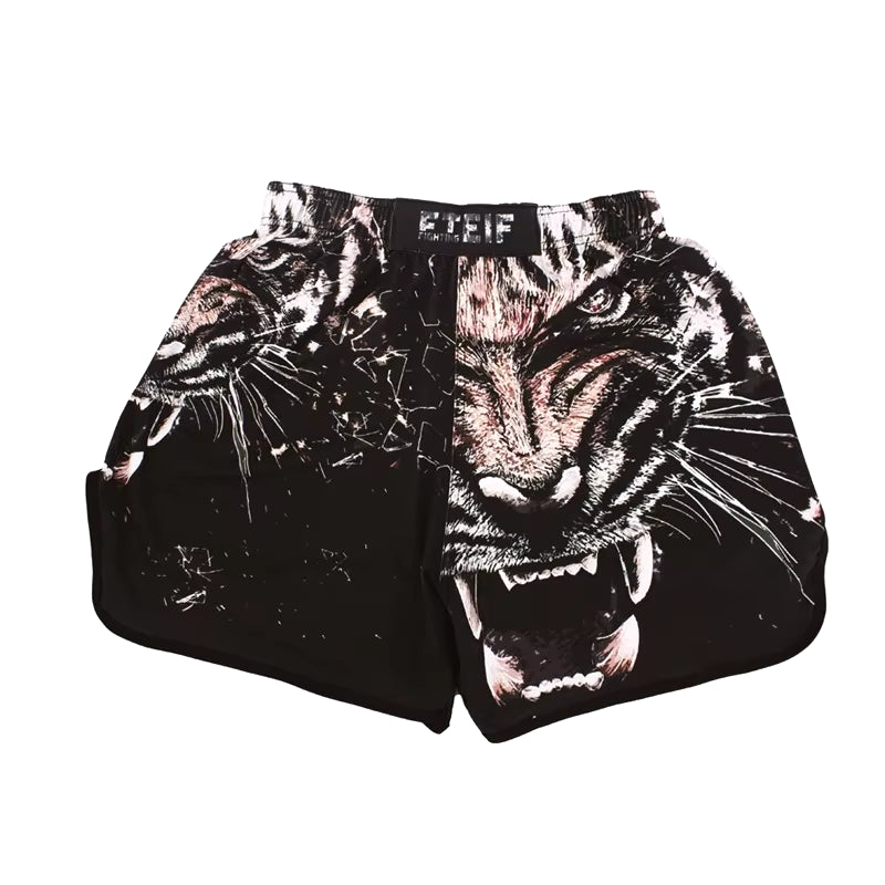 Unleash Your Inner Fighter with Trendy Tiger Print MMA Shorts! 🥊🔥 Perfect for Boxing, Kickboxing, and Grappling! #FightGear #MMA #MuayThai