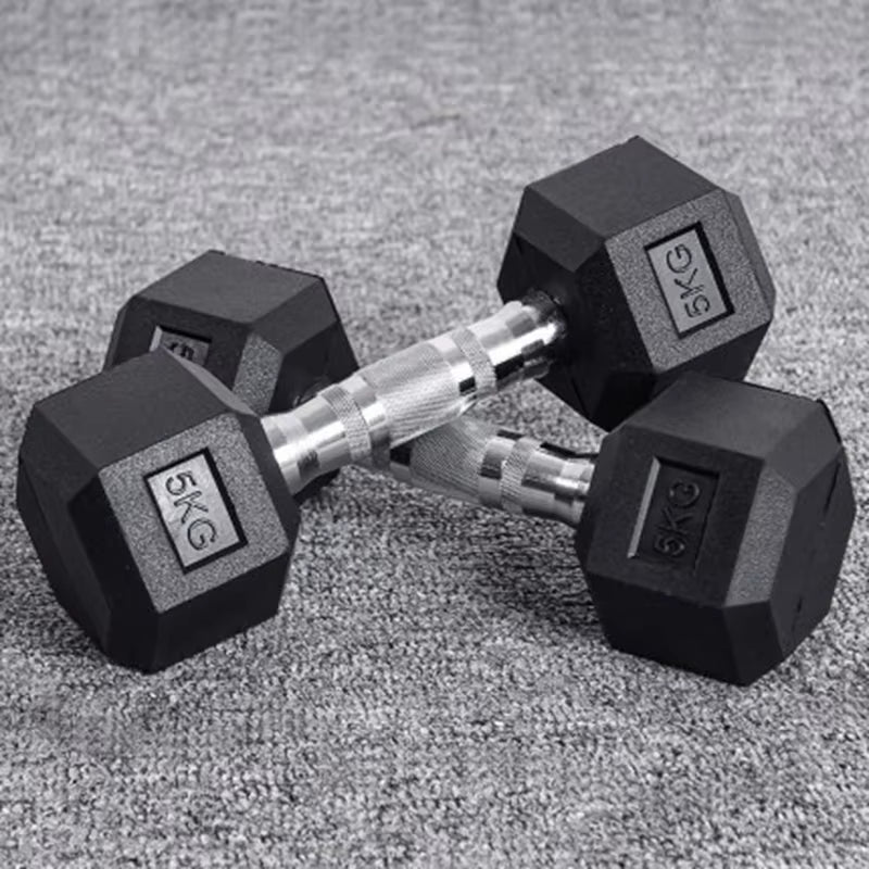 Get Fit at Home with Stylish Hexagonal Rubber Dumbbells for Men and Women! 💪🏋️‍♀️ #HomeFitness #Dumbbells #WorkoutGear