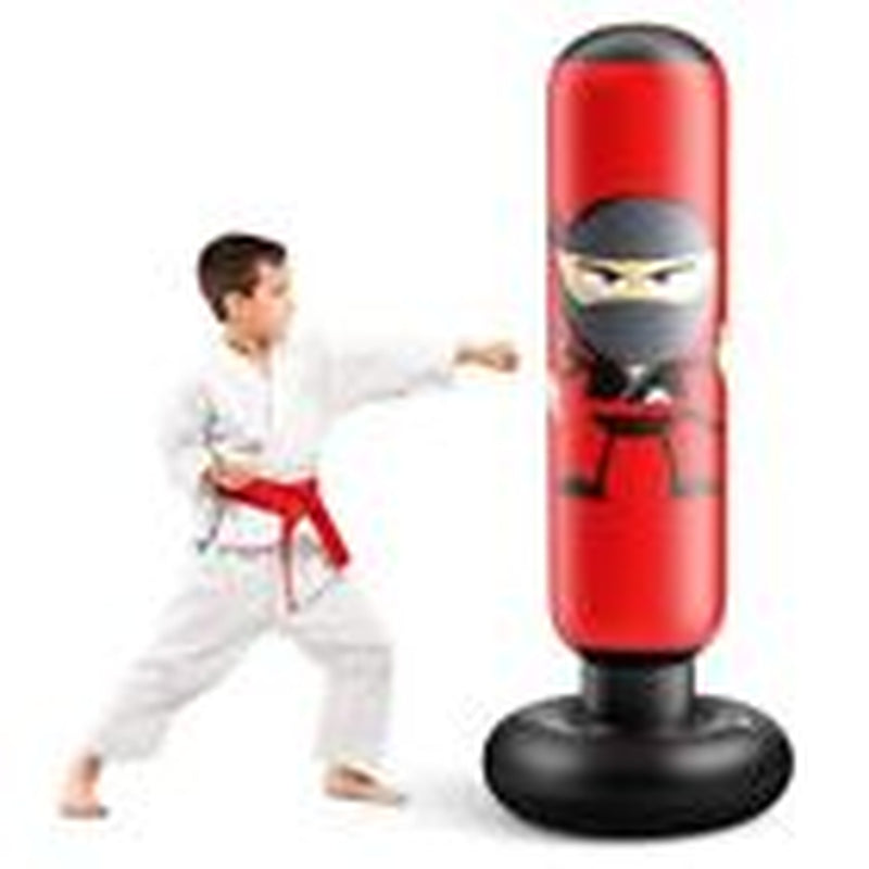 Inflatable Kids Punching Bag, Punching Bag Karate Gifts for Boys and Girls, Red