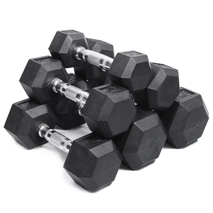 Get Fit at Home with Stylish Hexagonal Rubber Dumbbells for Men and Women! 💪🏋️‍♀️ #HomeFitness #Dumbbells #WorkoutGear