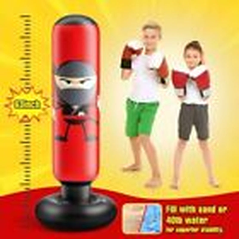 Inflatable Kids Punching Bag, Punching Bag Karate Gifts for Boys and Girls, Red