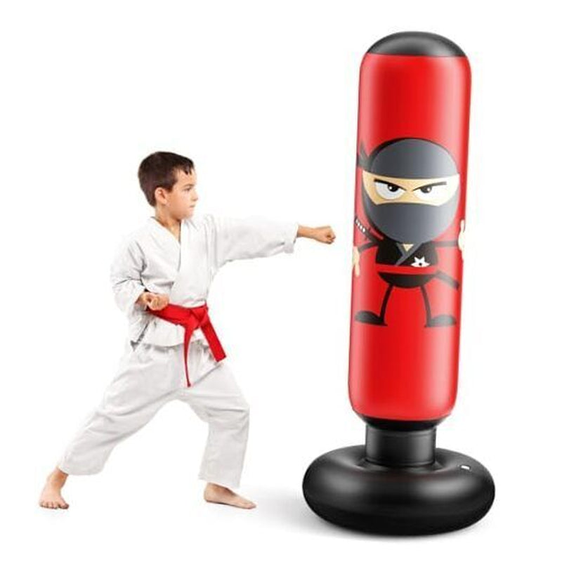 Inflatable Kids Punching Bag, Punching Bag Karate Gifts for Boys and Girls, Red